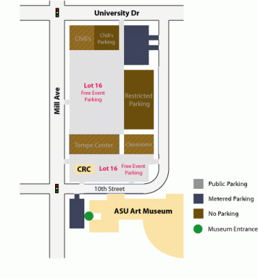 Museum parking map for Dec. 15 Holiday Mixer event!
